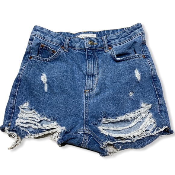Topshop Pants - Topshop Moto Mom Jean Shorts Size 4